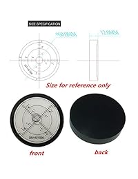 Ubei   Inclinómetros de nivel de burbuja de aluminio redondo de precisión para instrumentos de vigilancia y tríceps, Ø60 mm, precisión de 15' 2