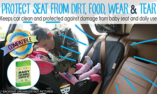 Zohzo Car Seat Protector & Back Seat Organizer/Kick Mat Bundle - Child & Infant Baby Seat Protectors - Thumbnail 7