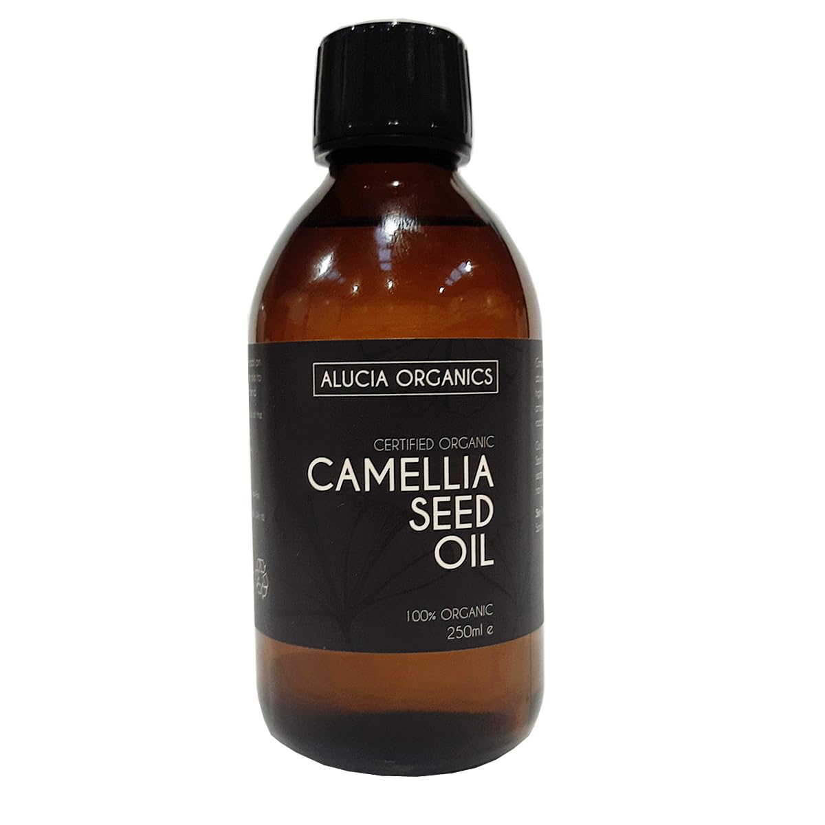 Alucia Organics Certified Organic Camellia Seed Oil 250ml - Pure, Natural, Cold Pressed, Certified Organic, Vegan, Cruelty Free, for Skin, Face, Body, Hair, Massage
