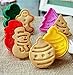 Christmas Themed Cookie Cutter Embossing Mold Set By Garloy(4 Pack),Cute Cookies Cake Topper Sugar Craft Chocolate Decorating Plunger Cutter Mold,Spring-loaded Handle(Colors May Vary)