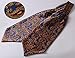 SetSense Men's Ascot Floral Paisley Jacquard Woven Cravat Tie Blue / Orange