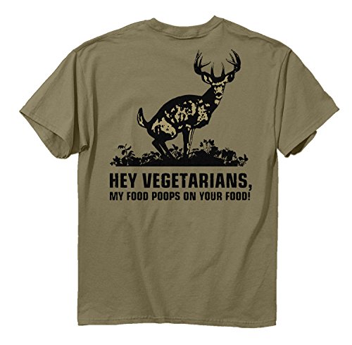 Buck Wear Food Poops Short Sleeve Tee, Prairie Dust, XXX-Large