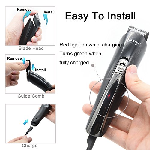 Grooming Kit,T-Antrix 12 in 1 Professional Mens Shaver Rechargeable Waterproof Beard and Mustache Trimmer,Noes and Ear Hair Trimmer, Hair Clippers for Men Barbers Salon with 5 Guide Combs