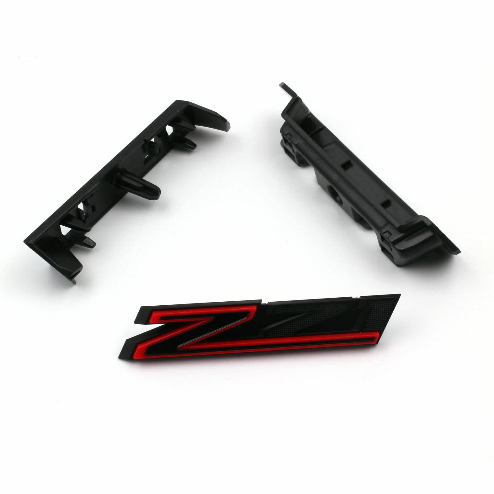 Photo 1 of 1Pc 2019-2023 Z71 Front Grille Emblem 3D Fender Badge Grill Replacement for New Generation Silverado 1500 84384428 OEM (Black Red)