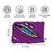 ZIPIT Grillz Large Pencil Case, Holds Up to 60 Pens, Machine Washable, Made of One Long Zipper! (Purple)