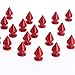 RUBYCA 12MM 20 Sets Metal Tree Spikes and Studs Metallic Screw-Back for DIY Punk Leather-Craft Red