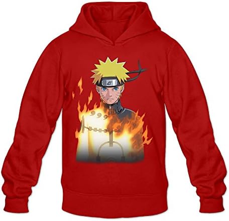 Naruto Render Male Men's Sports Fashion Blank Hooded Sweatshirt Red