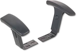 Alera ALEIN49AKA10B Optional Height-Adjustable T-Arms for Essentia and Interval Series Chairs - Black (1-Pair)