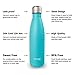 Jearey Water Bottle Vacuum Insulated 16oz Stainless Steel Double Walled Keep Cold and Hot Leak Proof BPA Free Outdoor Sports Drinking Bottle(Lake Blue)