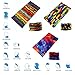 DEMIL Multifunctional Sports Stretchable Seamless Casual Headband Sweatband Magic Camo Scarf Balaclava Headwear Head Wrap (6PCS-A)