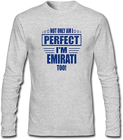 WJINX Men's Not Only Am I Perfect I'm Emirati Too Long Sleeve T-Shirt