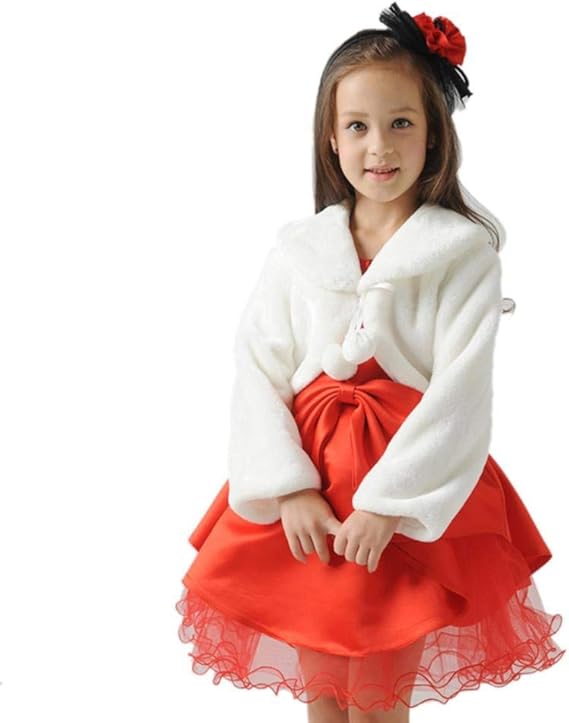 Amazon Getupp 子供ケープ 子供ドレス ポンチョ ボレロ 半袖 厚手 ファー ボア モコモコ 白い ソフト プリンセス用 可愛い 女の子 ポンチョ 単品 ケープ フォーマル ガールズ キッズ 結婚式 発表会 披露宴 パーティ クリスマス カーディガン ボレロ 通販