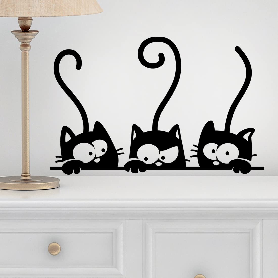 Cats Wall Stickers Funny Vinyl Decal Living Room Art Nursery Cute Decoration Interior Design Pets Stencil
