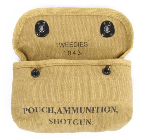 Ultimate Arms Gear Tactical Militaria U.S. Army Military GI USGI WW2 WWII 1943 Reproduction Khaki Tan Canvas 12 Loop Shotun Shotshell Shot Shell 12 Gauge Belt Pouch Carrier Holder