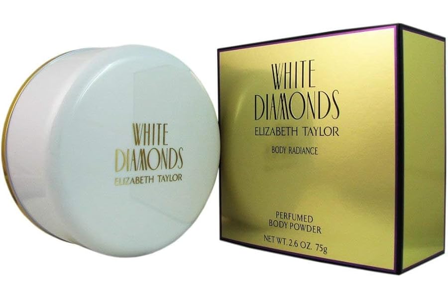 Body Powder for Women by Elizabeth Taylor, White Diamonds, Fragrance with Body Puff, 2.6 Oz