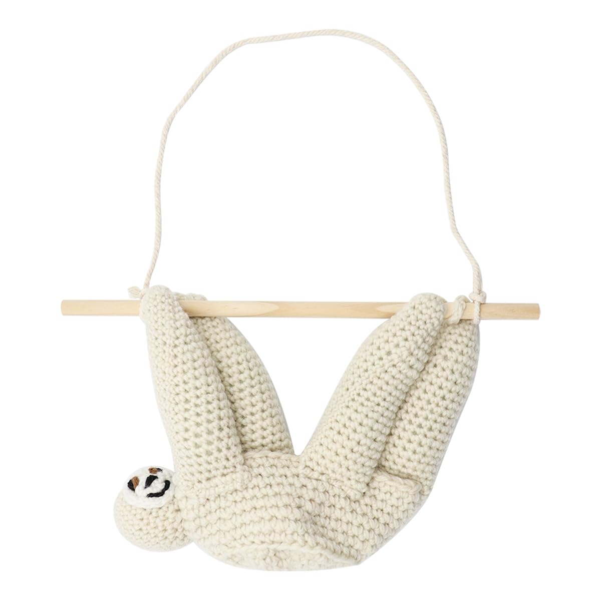 Tiardey Sloth Planter Plant Hanger, Home Decor Crochet Sloth Hanging Planter for Outdoor/Indoor Planter, Succulent (White)