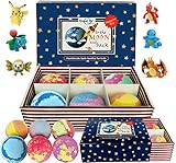 Kids Bath Bombs with Toys Inside - All Natural w/Shea Butter and Essential Oils. Gentle and Kid Safe, Gender Neutral, Bubble Bath Fizzies with Surprise Inside. Easter Gift Set for Girls and Boys