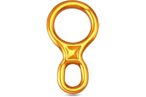 RESQT 35kN/40kN Rescue Figure 8 Descender Large Bent-Ear Belaying and Rappelling Aluminum Magnesium for Climbing, High Rescue, Mountaineering
