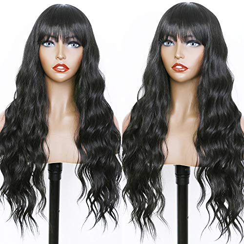 Fugady-Hair-Long-Wavy-Black-Wigs-With-Side-Bangs-Synthetic-Body-Wave-Fiber-Wig-Natural-Curly-Heat-Resistant-Full-Machine-Made-Wig-For-Black-Women-Daily-Cosplay-Party-24-Inches