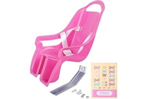 DR BIKE DRBIKE Doll Bike Seat for Girls Bike - Doll Carrier Attachment for 18"-22" American Girl Dolls & Stuffed Animals, Kids Bike Accessories, Fits Most 12-20 Inch Kids Bike