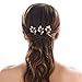 Artio Wedding Hair Pins Accessories with Crystals and Beads for Brides and Bridesmaids 3PCS (Gold)
