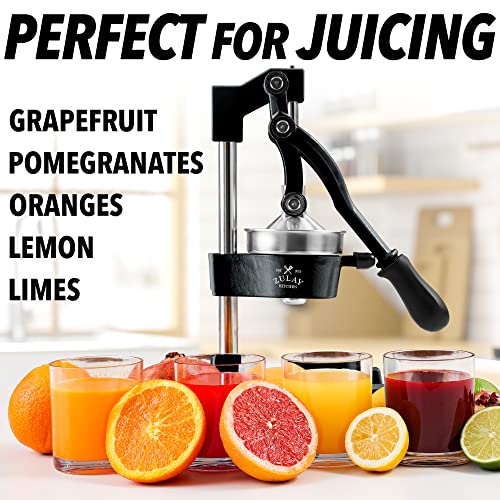 Zulay Kitchen CastIron Orange Juice Squeezer EasytoClean, Heavy