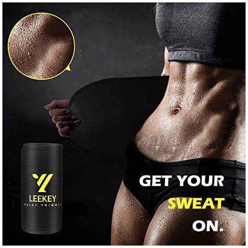 LEEKEY Waist Trimmer Belt for Women Men, Waist Trainer, Waist Wrap for Stomach, Workout Sweat Belt Sauna Suit Effect - Image 3
