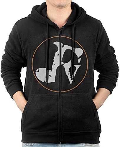 HOHOWHO Mens Rapper Hopsin Logo Hoodie Full Zip Cotton Sweatshirt