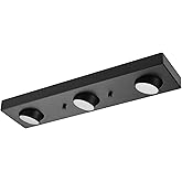 Globe Electric 3-Light Integrated LED Track Lighting, Matte Black, Adjustable Heads, Dimmable, 59941