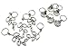 Hyamass 40pcs Antique Silver Ring Owl Butterfly Leaves Life of Tree Hand Scallop Charms Pendant Braid Hair Clip Headband Hair Accessories
