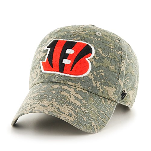 NFL Cincinnati Bengals '47 Officer Clean Up Camo Adjustable Hat, One Size Fits Most, Digital Camouflage