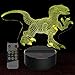 Night Lights for Kids Dinosaur Lamps Kids Night Light 3D Bedside Lamp 7 Colors Change Nightlights Dinosaur Toys with Remote Control Birthday Gifts for Girls Boys Baby (Dinosaur Indoraptor 02)