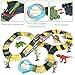SnowCinda Toys for 4-5 Year Old Boys, 192 Pcs Dinosaur Toys Upgraded Race Car Flexible Track Jurassic World with 1 Trains&Car,1 Turntable,3 Mini Dinosaurs,Best Gift for Age 3-10 Year Old Boys/Girls