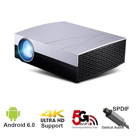 QLPP Proyector portátil 1080P 3800 lúmenes con Sistema operativo ...