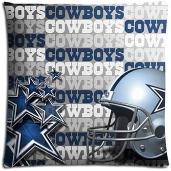 WarmHome Custom Dallas Cowboys Home Decorative Soft Throw Pillowcase Cushion Custom Pillow Case Cover Protecter with Zipper Standard Size 18x18 Inches Two Sides Printed