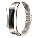 Fitbit Alta and Alta HR Metal Bands By UMTELE, Milanese Stainless Steel Replacement Band For Men & Women (Small & Large Sizes)