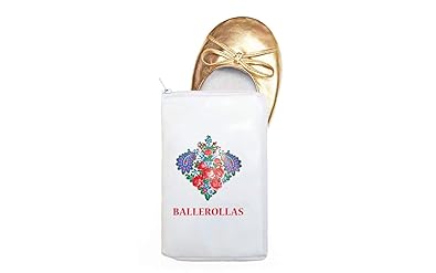BALLEROLLAS Faltbare Ballerinas in Gold - Afterparty Schuhe - Wechselschuhe - Innensohle 100% Leder - Obermaterial Kunstleder