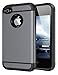 CHTech 5431918 iPhone 4S Case Dual Layer Hybrid Slim Armor Case with Solid PC and Shockproof TPU for iPhone 4/ 4S (Gray)