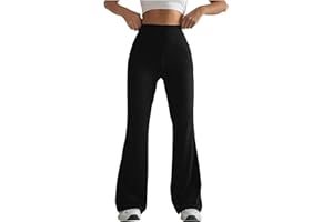 oelaio Flare Leggings for Women Bootcut Yoga Pants Elastic High Waisted Workout Bell Bottom Slim Fit Casual Trouser Pants