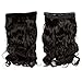 Eastlion New One Piece Sexy Women's Natural Fashion Curly Hair Long Beautiful Synthetic Thick Hair Extensions 5clips Clip(Dark Brown)