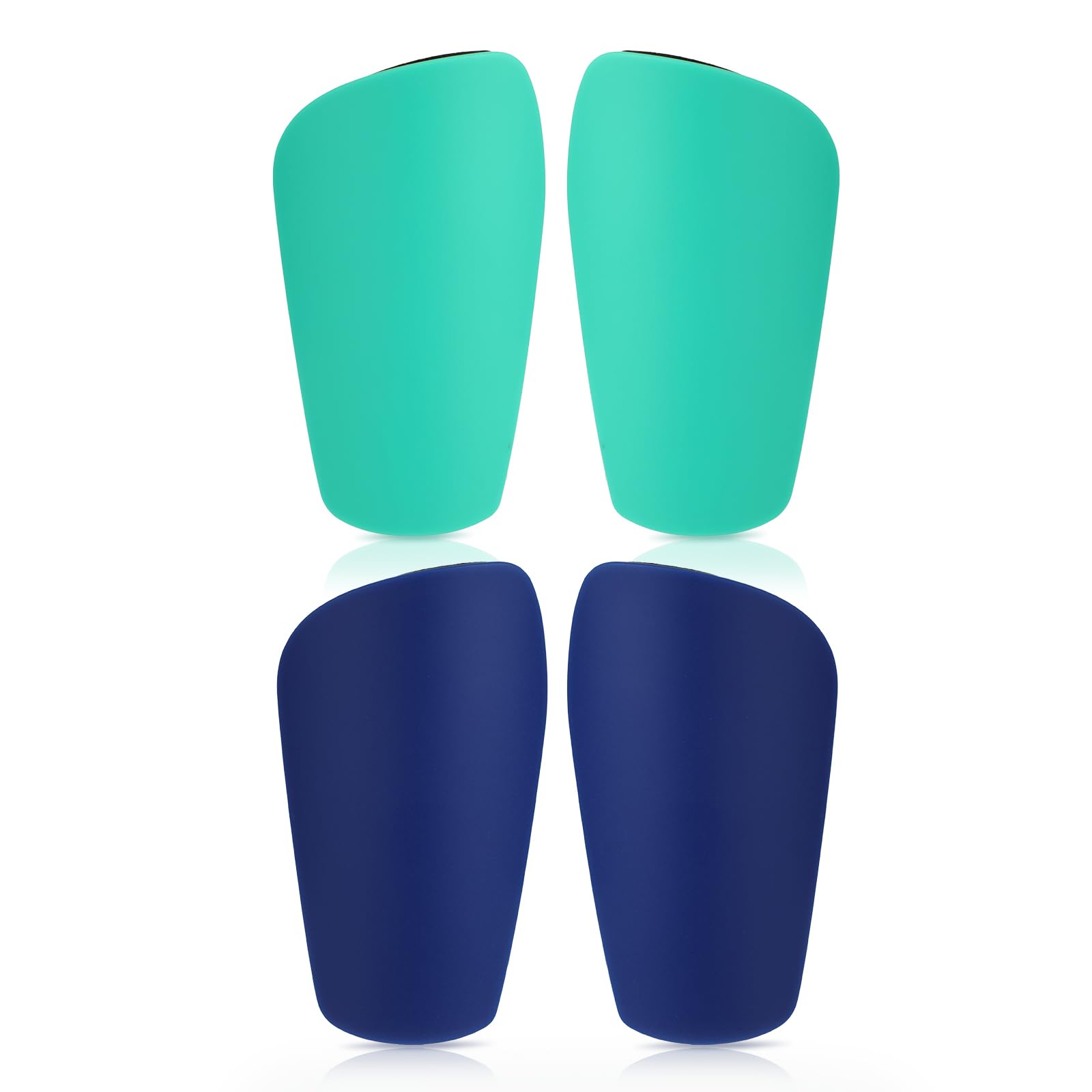Photo 1 of 2 Pairs Tiny Soccer Shin Guards for Youth Adults, 4.33x2.36in Lightweight Miniature Football Small Shin Pads Breathable Mini Shinguard Protective Gear for Kids Boys Girls (Lake Blue, Dark Blue)
