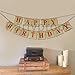 Burlap Happy Birthday Banner Bunting - Rustic Birthday Party Decorations - Premium Quality Party Supplies