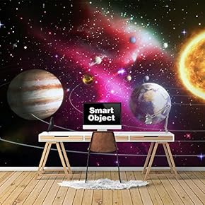 Wall Murals for Bedroom Great Universe Giant Planets Removable Wallpaper Peel and Stick Wall Stickers - 66x96 inches