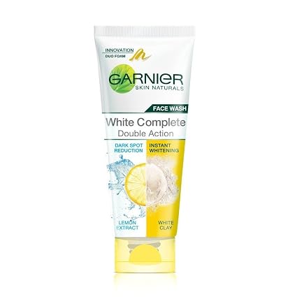Garnier White Complete Double Action Face Wash 100ml for sale  (8901526212224)
