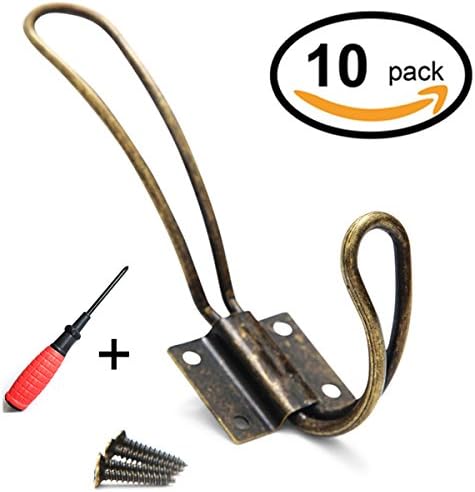 Double Coat Hangers Heavy Duty Metal Hooks Vintage Wall Mounted Hangers