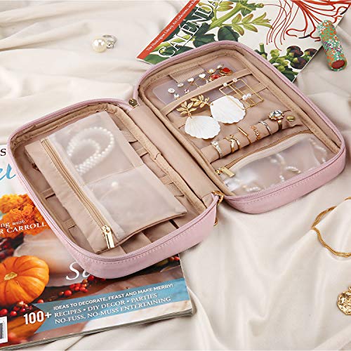 MIZATTO Travel Jewelry Organizer Case Portable Jewelry Storage Bag for