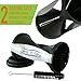 MEKBOK Slice Premium Spiralizer Vegetable Spiral Slicer, Zucchini Noodle, Spaghetti, Pasta Maker - Durable Composite Design - 2 Blade Sizes - Black - Handheld with Cleaning Brush - Kitchen Series