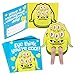 Kangaroo 28pk Monster Finger Puppets Valentines Day Cards with Envelopes, Multi Color, School & Classroom Valentines Gifts, Exchange Gift Card for Kids