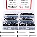 Hilitchi 220-Pcs #7 Coarse Thread Drywall Screw Assortment Kit, Bugle Head, Phillips Drive, Black Oxide Finish, for Drywall Sheetrock, Wood - [6 Different Size]