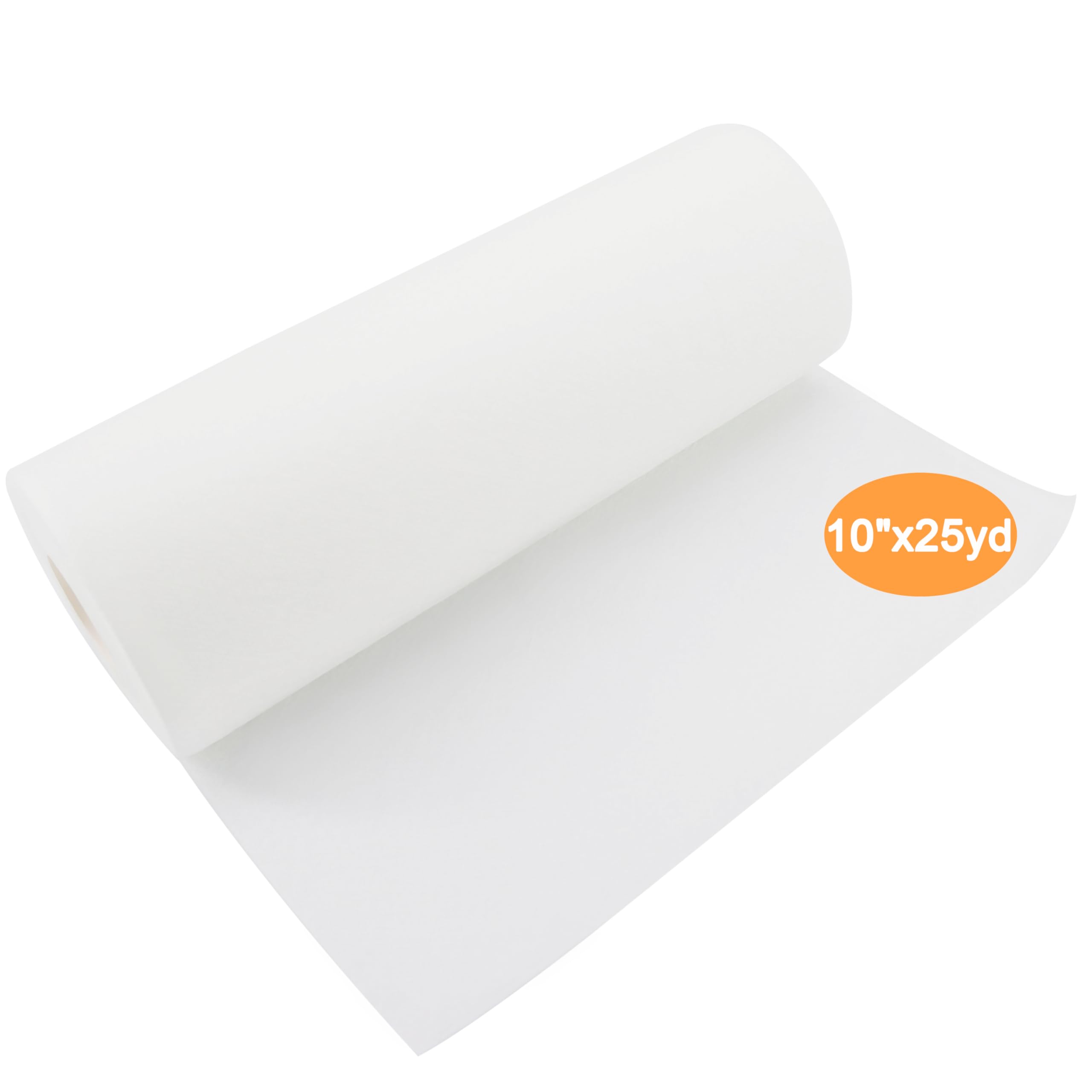 New brothread Wash Away - Water Soluble Machine Embroidery Stabilizer Backing & Topping 10" x25Yd roll - Light Weight 40gm (1.5oz) - Cut into Variable Sizes for Machine Embroidery and Hand Sewing